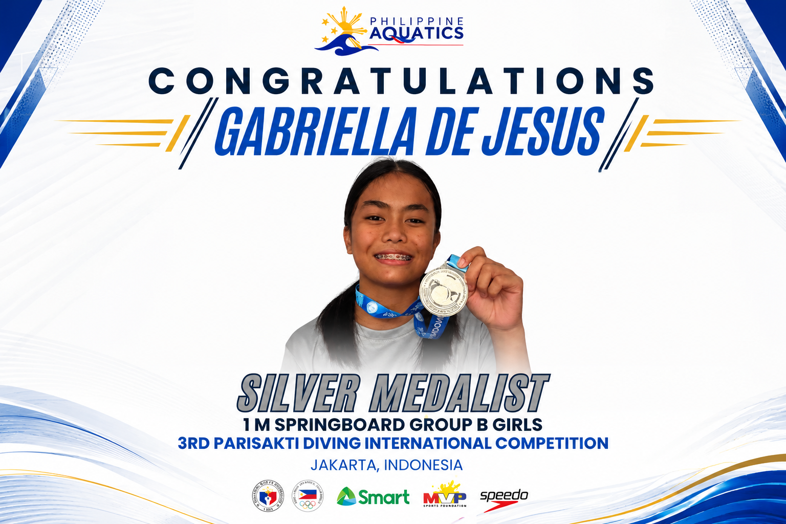 Gabriella De Jesus Wins Silver at 3rd Parisakti Diving International Competition
