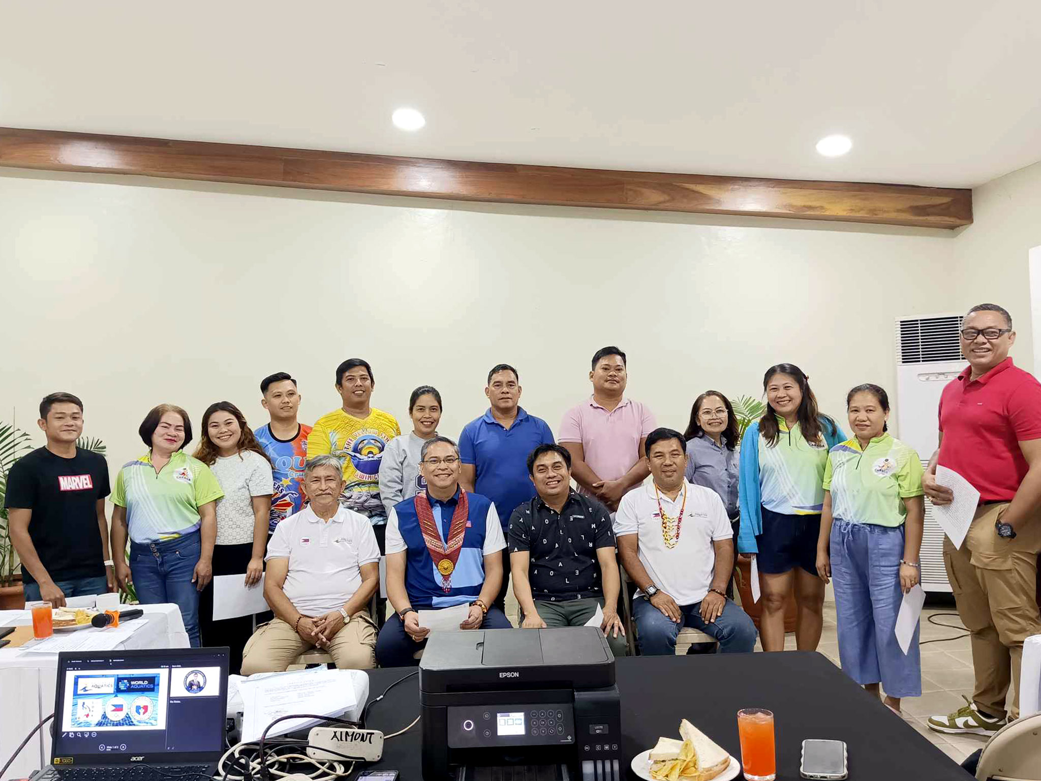 Pinangunahan ni PAI Secretary General Batangas 1st District Congressman Eric Buhain (gitna) ang panunumpa sa puwesto ng mga bagong halal na opisyal ng PAI Region 13 (Caraga) sa pangunguna ng pangulong si Dick Victor Carmona. Si Carmona ang National Exexcutive Vice President ng PBMLP Caraga. Nasa kaliwa si PAI Vice President Jesse Arriola at sa kanan si PAI Executive Director Anthony Reyes. Pinangunahan ni PAI Secretary General Batangas 1st District Congressman Eric Buhain (gitna) ang panunumpa sa puwesto ng mga bagong halal na opisyal ng PAI Region 13 (Caraga) sa pangunguna ng pangulong si Dick Victor Carmona. Si Carmona ang National Exexcutive Vice President ng PBMLP Caraga. Nasa kaliwa si PAI Vice President Jesse Arriola at sa kanan si PAI Executive Director Anthony Reyes.